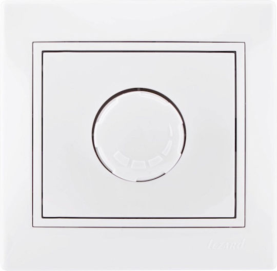 Lezard Wall Mounted LED Complete Dimmer Switch Rotary 250W White