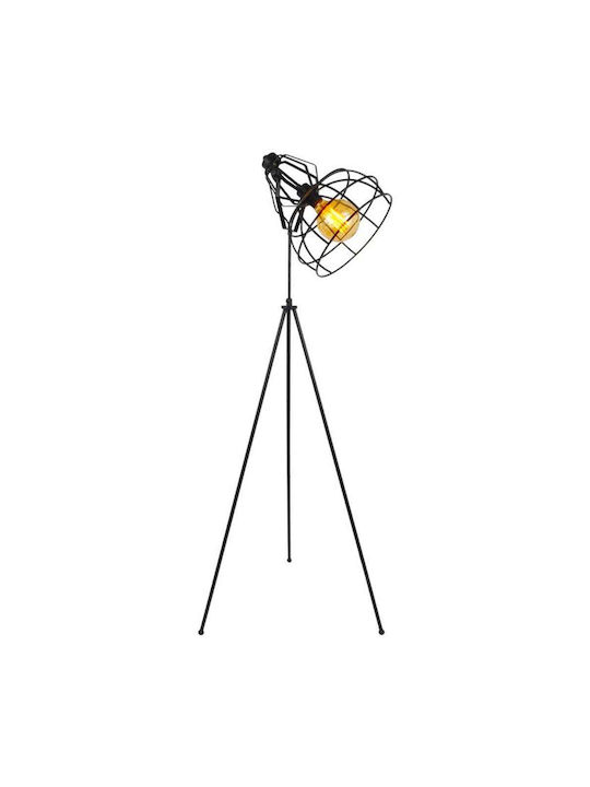 Fylliana Cell Floor Lamp H150xW55cm. with Socket for Bulb E27 Black