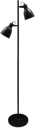 Fylliana 22604 Floor Lamp H155xW30cm. with Socket for Bulb E27 Black