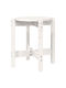 Round Solid Wood Side Table White L42.5xW42.5xH45cm