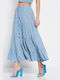 Funky Buddha Midi Φούστα Tranquil Blue