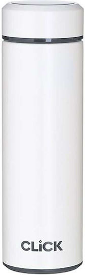 Click Flasche Thermosflasche Rostfreier Stahl 450ml Weiß