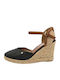 Brava Women's Fabric Platform Espadrilles Black
