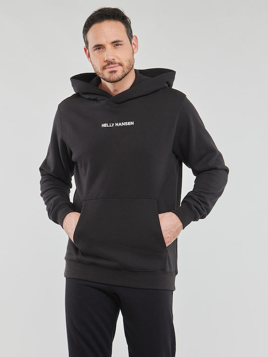 Helly Hansen Herren Sweatshirt mit Kapuze und Taschen Schwarz