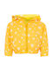 Kids Casual Short Hooded Jacket Yellow