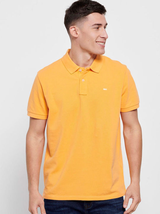 Funky Buddha Ανδρικό T-shirt Polo Papaya Orange