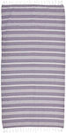 Inart Ble Beach Pareo with Fringes Purple 170x90cm