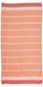 Inart Ble Beach Towel Pareo Orange with Fringes...