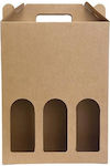 Next Wine Bottle Gift Box Paper Bottle Case Beige 25.5x8x34cm.