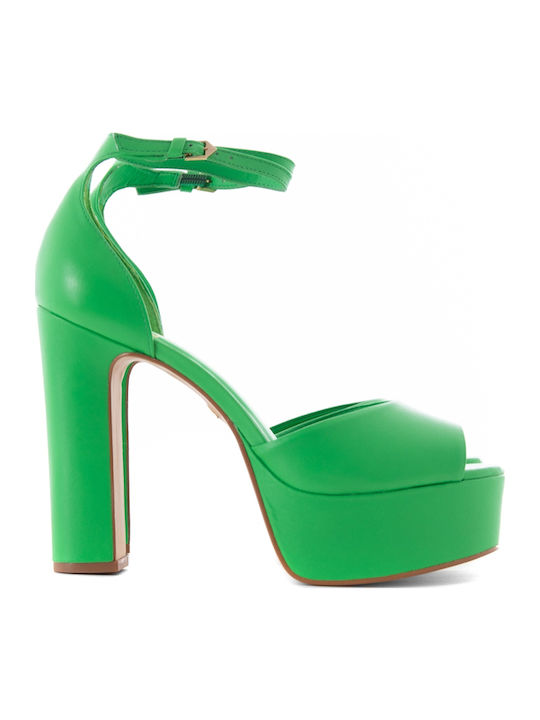 Carrano Leather Sandals Green