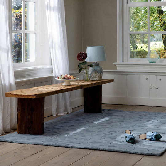 Laura Ashley Cleavers Lucrat manual Covor Rectangular Din lână Seaspray