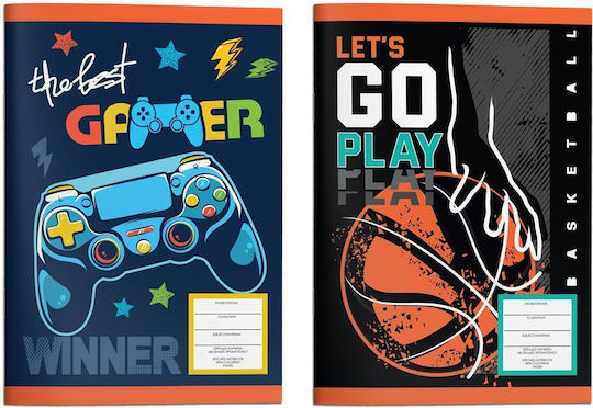 Must Team Τετράδιο Ριγέ Β5 40 Φύλλων Basketball Best Gamer (Διάφορα Σχέδια)