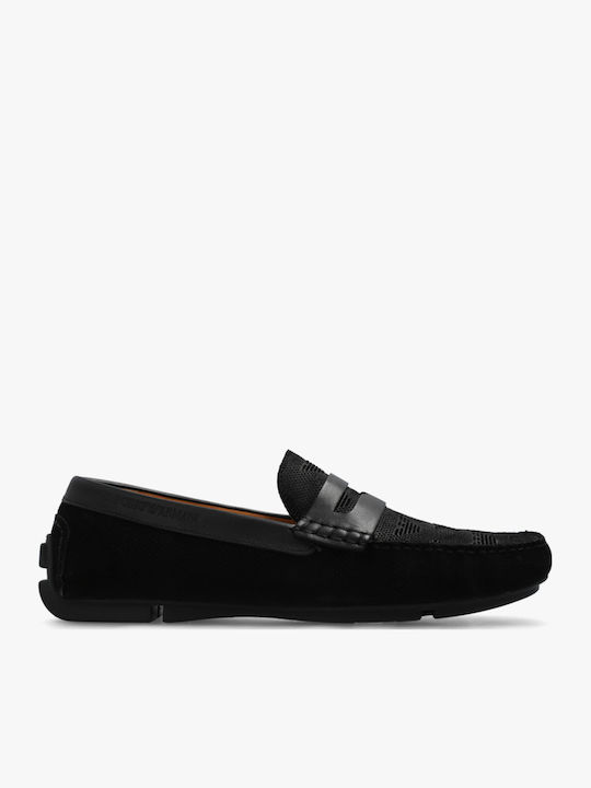 Emporio Armani Ανδρικά Μοκασίνια Μαύρα