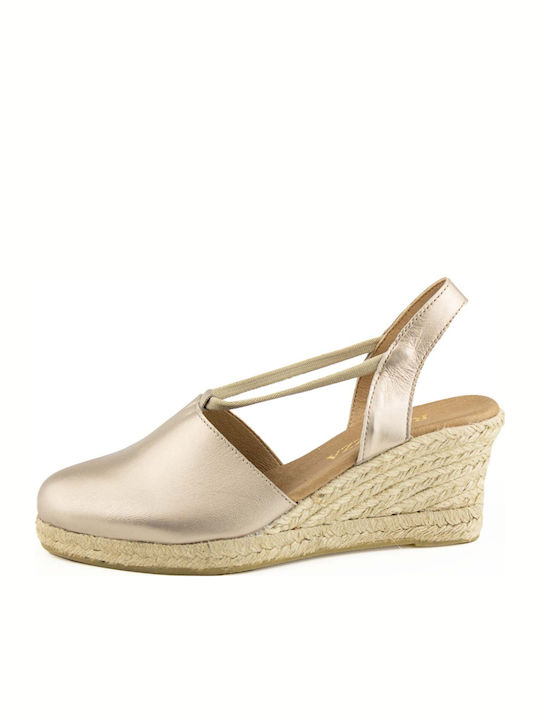 Ragazza Damenplattformen im Espadrilles-Stil Sand