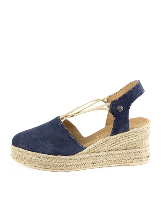 Ragazza Women's Suede Platform Espadrilles Blue
