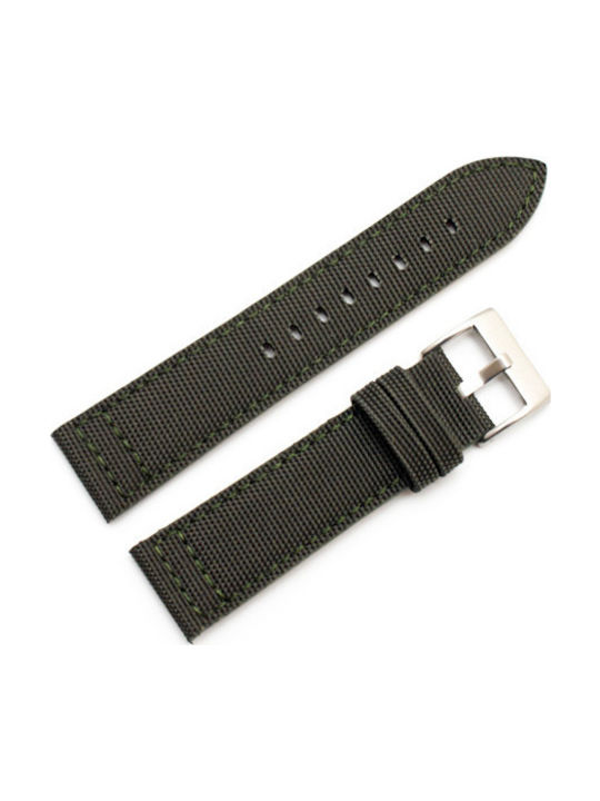 Diloy Straps Δερμάτινο Λουράκι Χακί 20mm