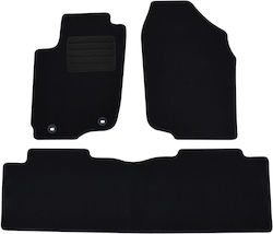 Rigum Set of Front and Rear Mats 3pcs from Carpet for Toyota RAV 4 IV (XA40) Black