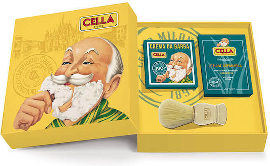 Cella Aloe Organic mit Rasiercreme Aloe Vera 150ml, Aftershave Aloe Vera 100ml & Rasierpinsel