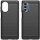Hurtel Carbon Задна корица Силикон Черен (Moto G62 5G)