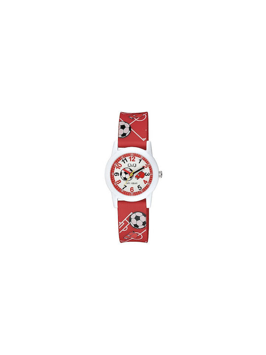 Q&Q Kids Analog Watch with Rubber/Plastic Strap Red