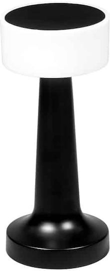 Darwin Kunststoff Tischlampe LED mit Schwarz Schirm und Basis
