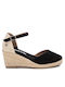 Refresh Women's Suede Platform Espadrilles Black