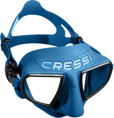 CressiSub Μάσκα Θαλάσσης Σιλικόνης Atom σε Μπλε χρώμα