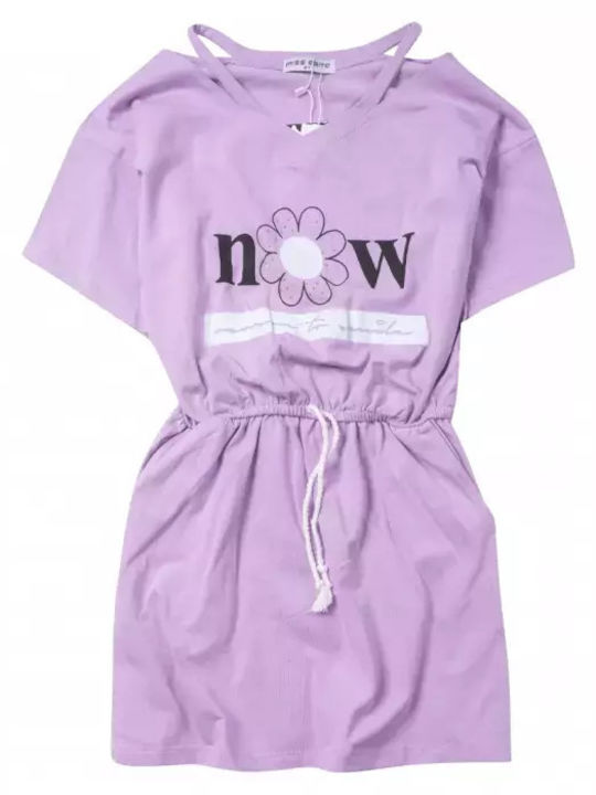 Evita Kinderkleid Kurzärmelig Flieder