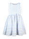 15-223321-7 Kinderkleid Ärmellos Gestreift Hellblau