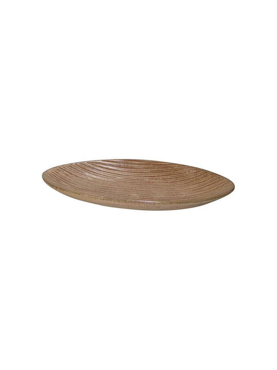 Fylliana Rectangular Ceramic Decorative Platter Brown 26.5x14x4.2cm