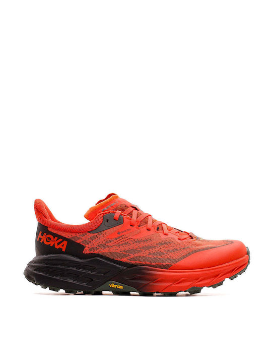 Hoka Speedgoat 5 GTX Bărbați Pantofi sport Trail Running Roșii Impermeabile cu membrană Gore-Tex