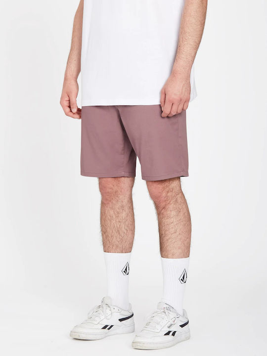 Volcom Frickin Bermudă de Bărbați Chino Burgundy