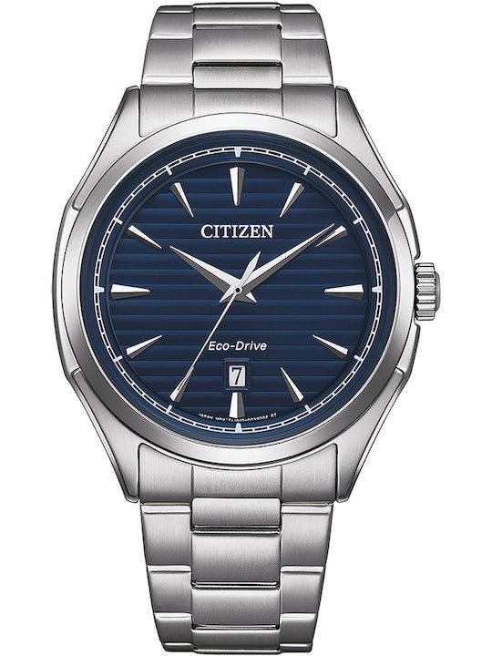 Citizen Ανδρικό Ρολόι 41mm Μπαταρίας με Ασημί Μεταλλικό Μπρασελέ