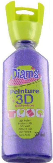 Diam's 3D Craft Paste Purple Outline for Wood, Glass and Leather Glitter Purple 37ml