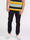 Frickin Men's Elastic Slim Fit Black Trousers