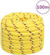 vidaXL Rope Knitted 20mm Yellow