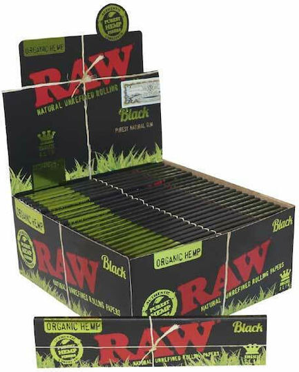 Raw Classic Black Organic Foițe de Țigări Rulate Slim King Size 32 foi 50buc