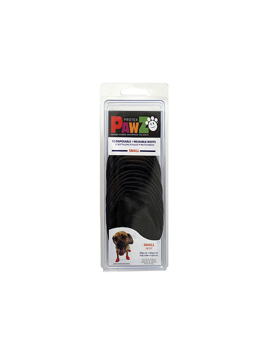Pawz Παπούτσια Σκύλου Μπότες για Σκύλους XXSmall σε Μαύρο Χρώμα 12τμχ