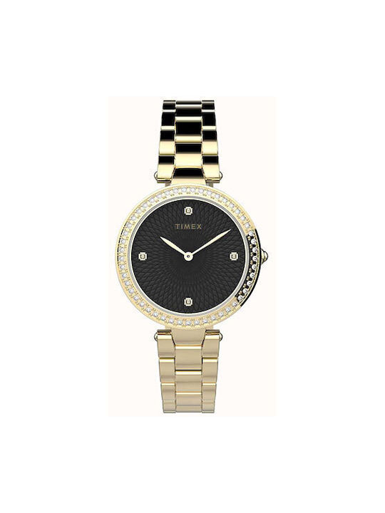 Timex Watch with Gold Metal Bracelet