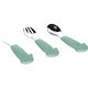 FreeOn Baby Set with Fork made of Metal for 6+ months Green 3pcs