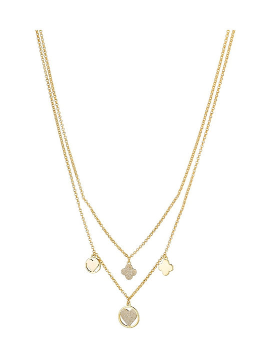 Loisir Necklace Double Gold Plated