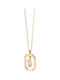 P D Paola Necklace Monogram from Gold Plated Silver with Zircon