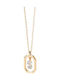 P D Paola Monogram "S" from Gold Plated Silver with Zircon