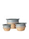 JK Home Decoration Set dekorative Körbe mit Griffen 3Stück