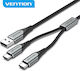 Vention Καλώδιο USB 2.0 to Dual Type-C Male Y-Splitter 1m (CQOHF)