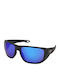 Under Armour UA Attack 2 Unisex Sunglasses with Black Plastic Frame and Blue Mirror Lens UA Attack 2 SDK/W1