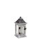 Keskor Tabletop Wooden Lantern Gray 12x12x25cm