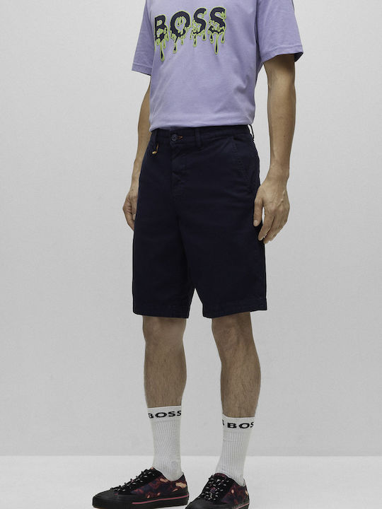 Hugo Boss Ανδρική Βερμούδα Chino Navy Μπλε