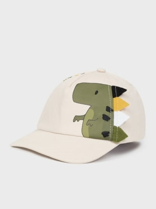 Mayoral Kids' Hat Jockey Fabric Beige