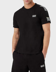 Emporio Armani Ανδρικό T-shirt Μαύρο με Λογότυπο